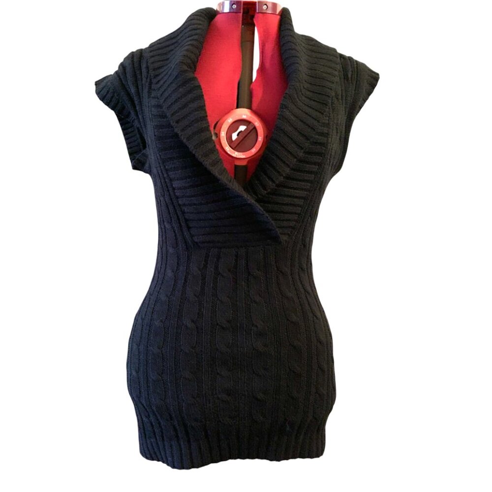 Black Tunic wool from brand Le Temps de Cerises - Small